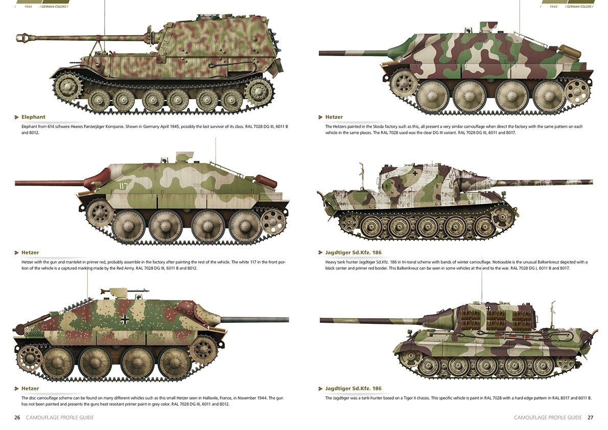 AK Interactive AK403 1945 GERMAN COLORS. CAMOUFLAGE PROFILE GUIDE (English) – immagine 2