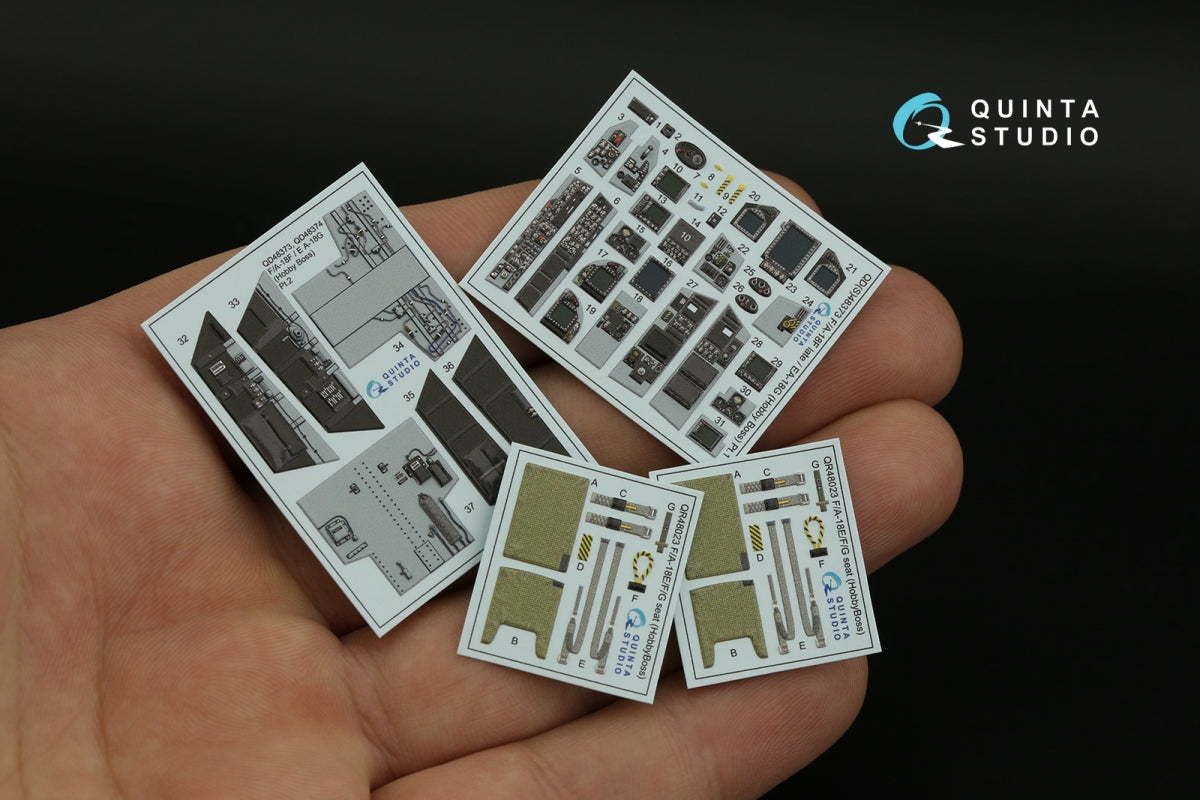 Quinta Studio QD48373 F/A-18F late / EA-18G 3D-Printed &amp;amp; coloured Interior on decal paper (Hobby Boss) 1/48 – imagen 5