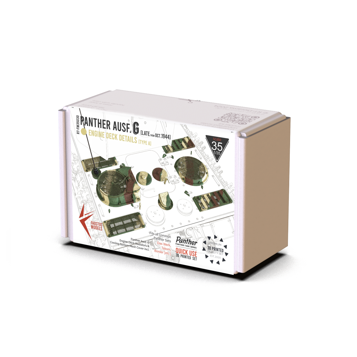 Faustus Models FM35030 Panther G Late Engine Details Type A 1/35