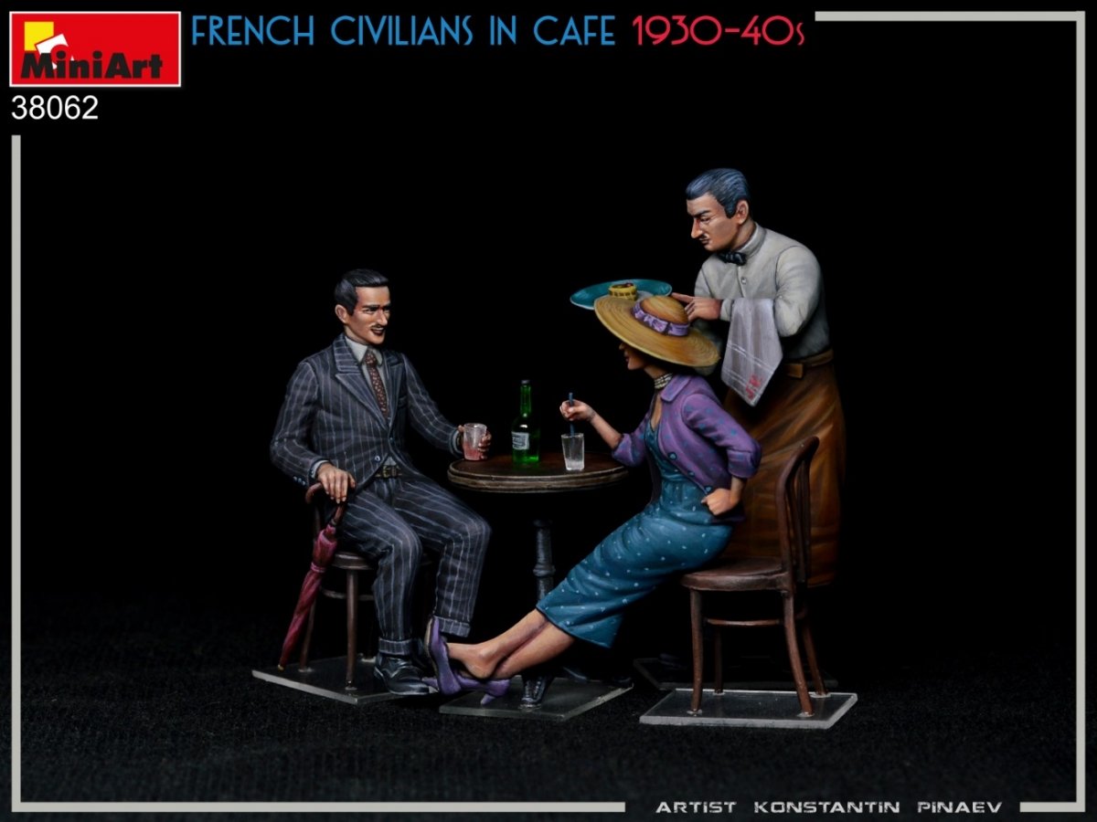 MiniArt 38062 FRENCH CIVILIANS IN CAFE 1930-40S 1/35 – zdjęcie 5