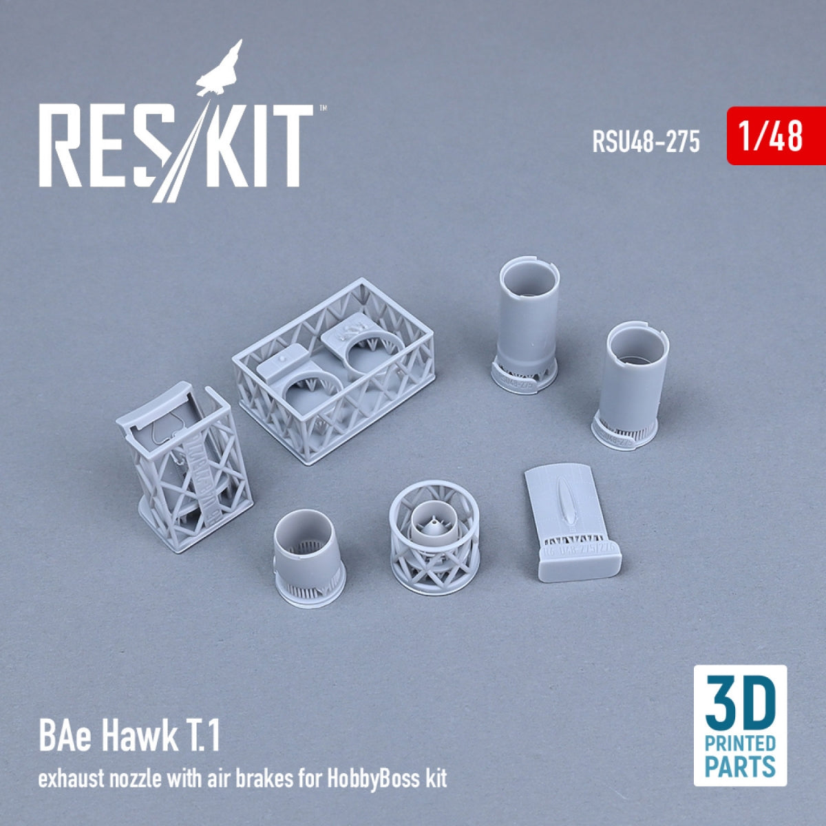 RESKIT RSU48-0275 BAE HAWK T.1 EXHAUST NOZZLE WITH AIR BRAKES FOR HOBBYBOSS KIT (3D PRINTED) 1/48 – zdjęcie 2