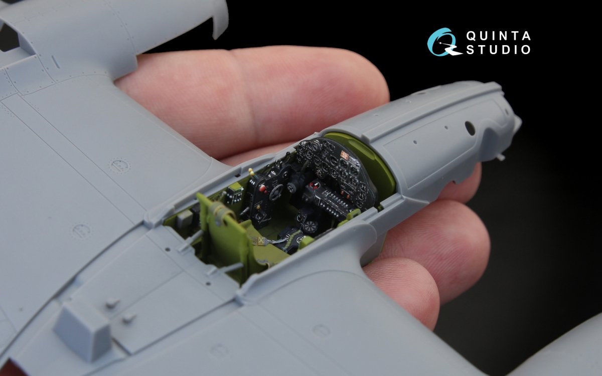 Quinta Studio QD48122 P-38H 3D-Printed &amp;amp; coloured Interior on decal paper (for Tamiya kit) 1/48 – immagine 6