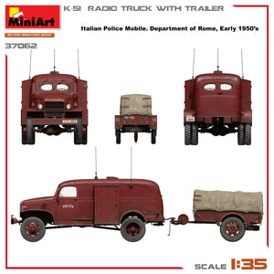 Miniart 37062 K-51 RADIO TRUCK WITH TRAILER 1/35 – Bild 5