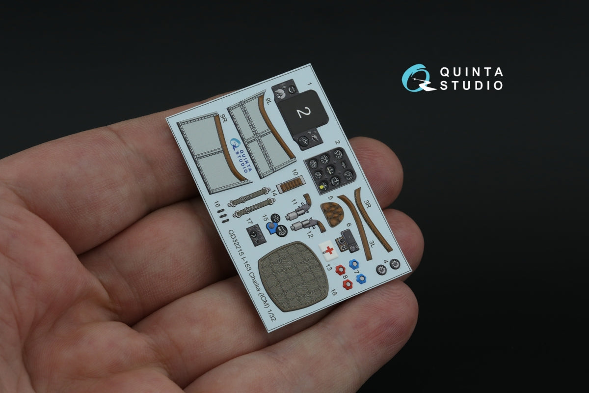 Quinta Studio QD32215 I-153 3D-Printed coloured Interior on decal paper (ICM) 1/32 – immagine 7