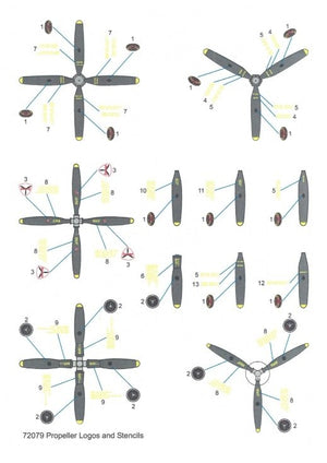 Techmod 72079 Propeller Stencils 1/72 – image 3