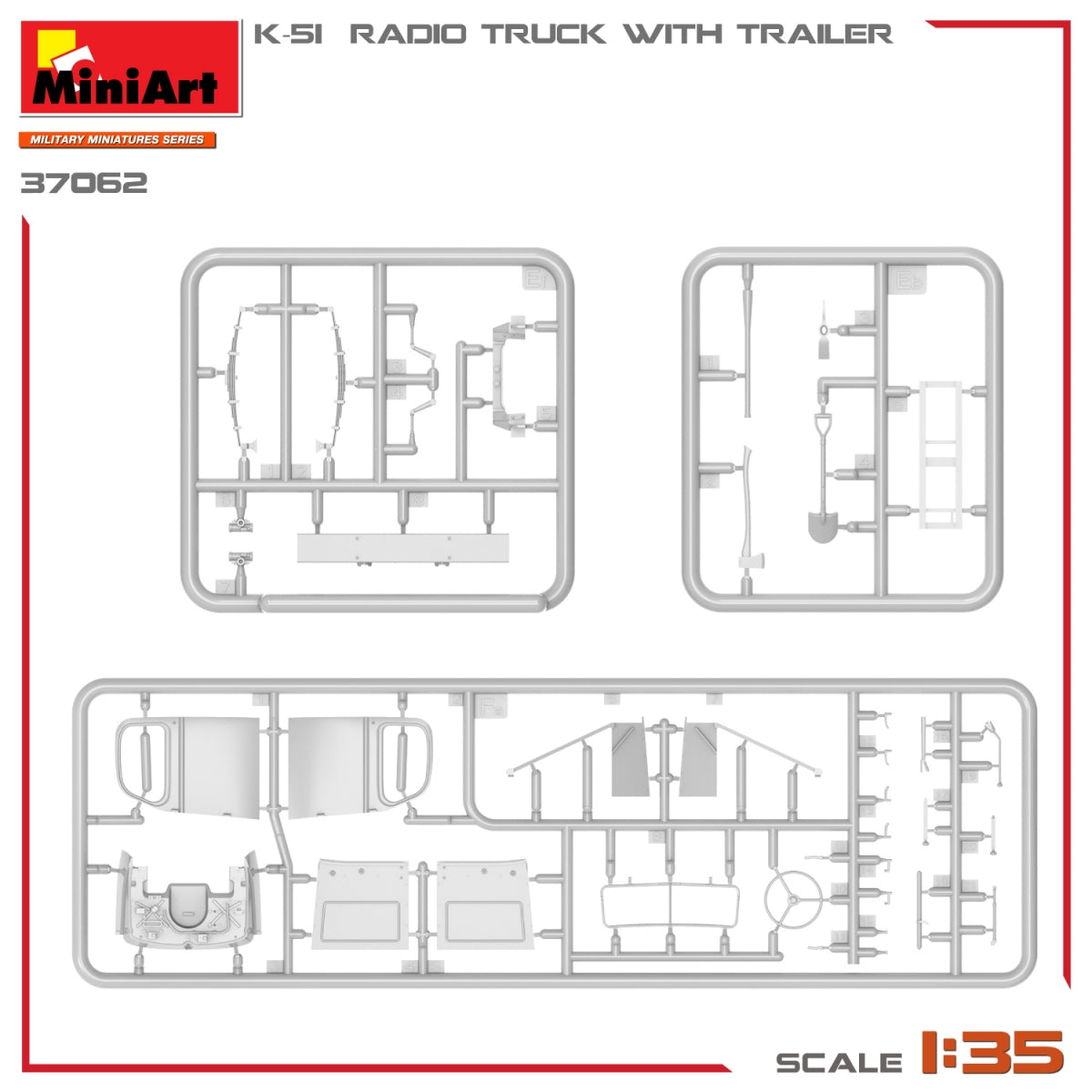 Miniart 37062 K-51 RADIO TRUCK WITH TRAILER 1/35 – Bild 9
