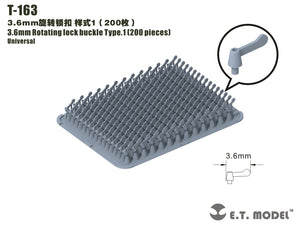 E.T. Model T-163 3.6mm Rotating lock buckle Type.1 (200 pieces)