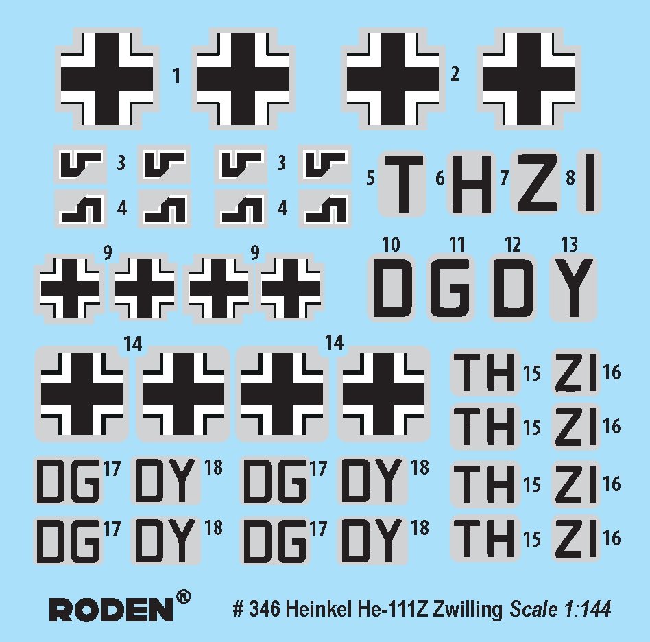 Roden 346 Heinkel He 111Z-1 Zwilling 1/144 – zdjęcie 4