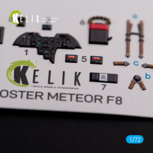 KELIK K72077 Gloster Meteor F.8 interior 3D decals for Airfix kit 1/72 – Bild 4
