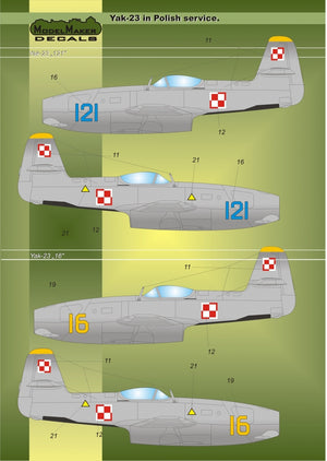 ModelMaker Decals D48019 Yak-23 in Polish service 1/48 – imagen 4