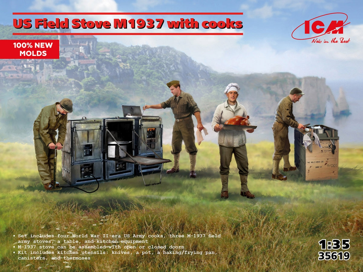 ICM 35619 US Field Stove M1937 with cooks 1/35