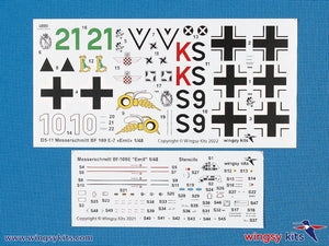 Wingsy Kits D5-11 German WWII Fighter MESSERSCHMITT Bf 109 E-7 1/48 – imagen 10