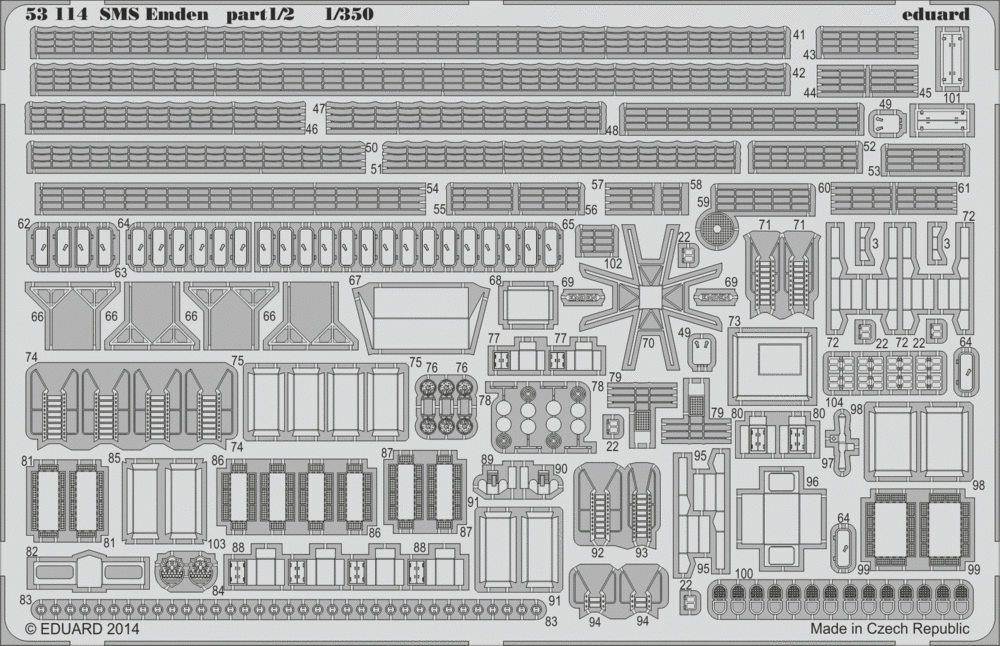 Eduard 53114 SMS Emden partie 1 REVELL 1/350 – image 2