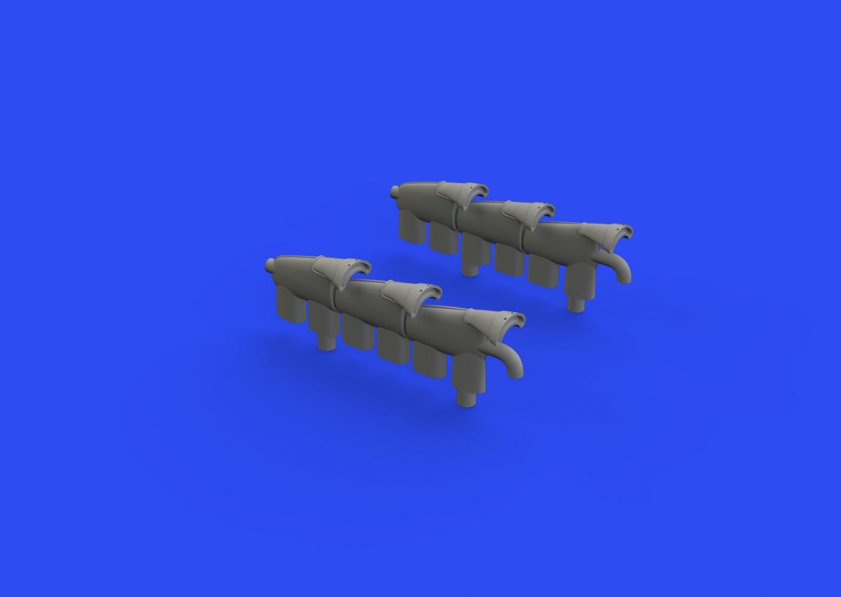 Eduard 672250 Spitfire Mk. Vc exhaust stacks for Airfix 1/72 – immagine 3