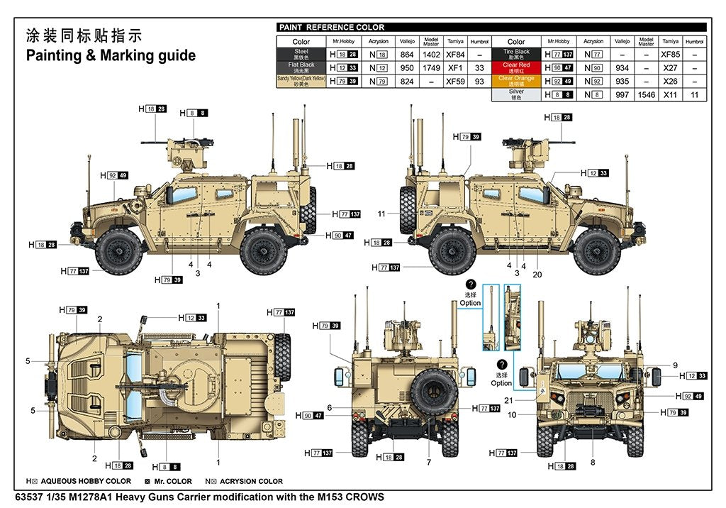 I Love Kit 63537 M1278A1 Heavy Guns Carrier Modification With The M153 CROWS 1/35 – immagine 5