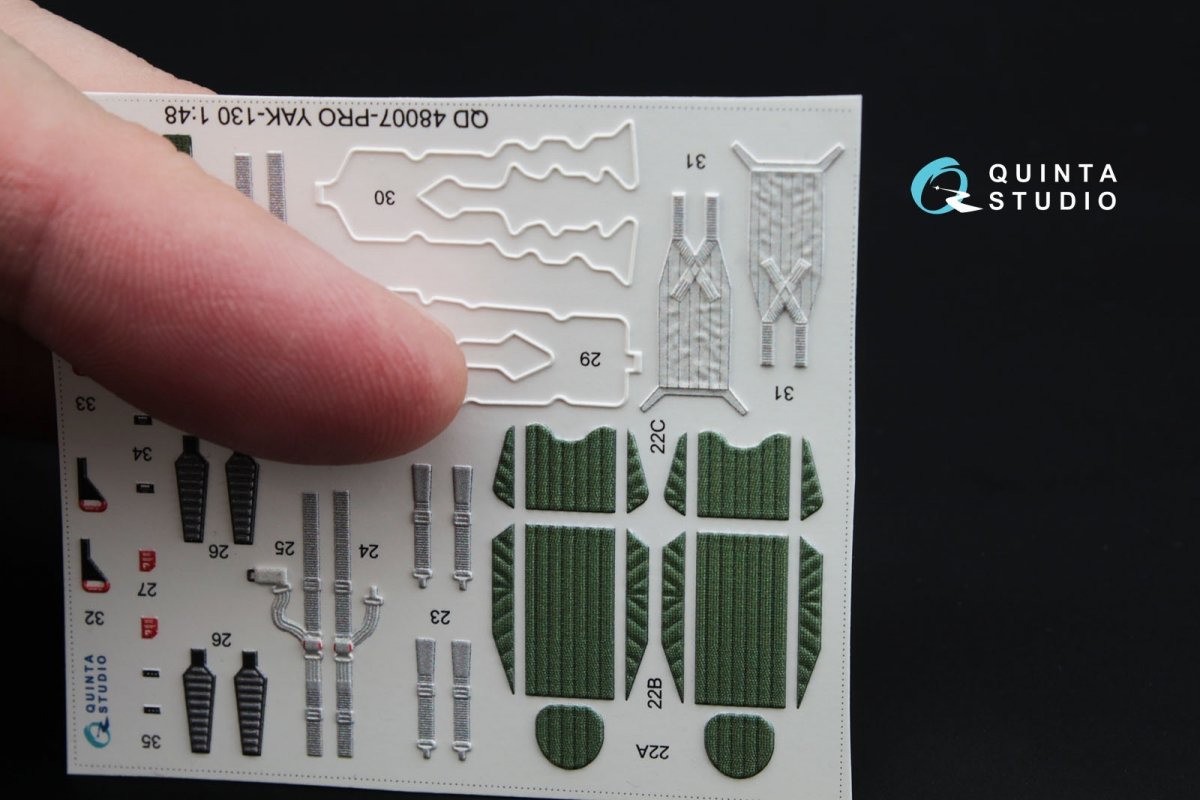 Quinta Studio QD48007 Yak-130 3D-Printed &amp;amp; coloured Interior on decal paper (for Zvezda kits) 1/48 – immagine 3