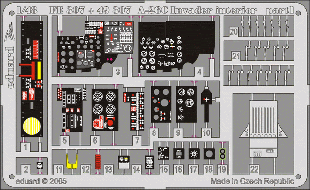 Eduard FE307 A-26C interior MONOGRAM, REVELL 1/48 – Bild 2