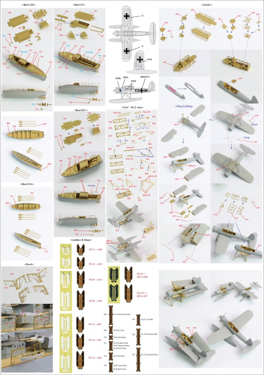 Pontos 23001F2 BISMARCK 1941 Detail Up Set Basic Ver.2 1/200 – immagine 21