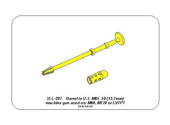 Aber 35L-297 Lufa do amerykańskiego ciężkiego karabinu maszynowego M85 używanego w M60 1/35 – Bild 4
