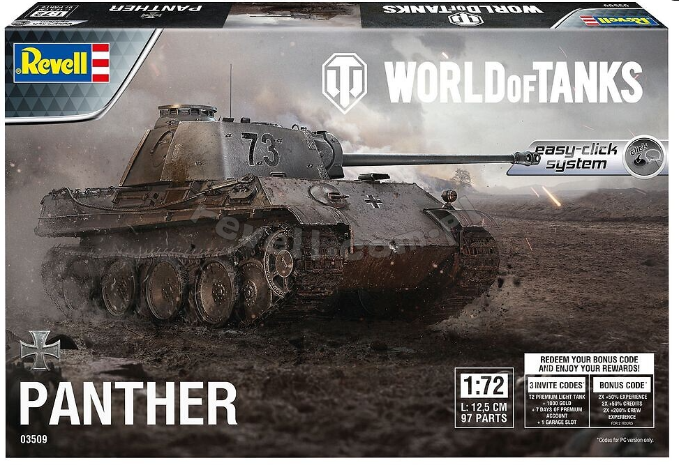 Revell 03509 Panther D &amp;quot;Easy Click&amp;quot; World of Tanks 1/72