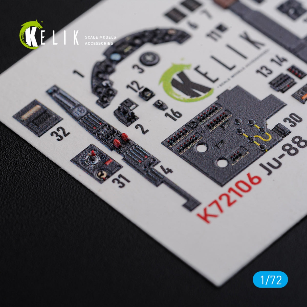 KELIK K72106 Ju-88 A-1 interior 3D decals for Revell kit 1/72 – immagine 8