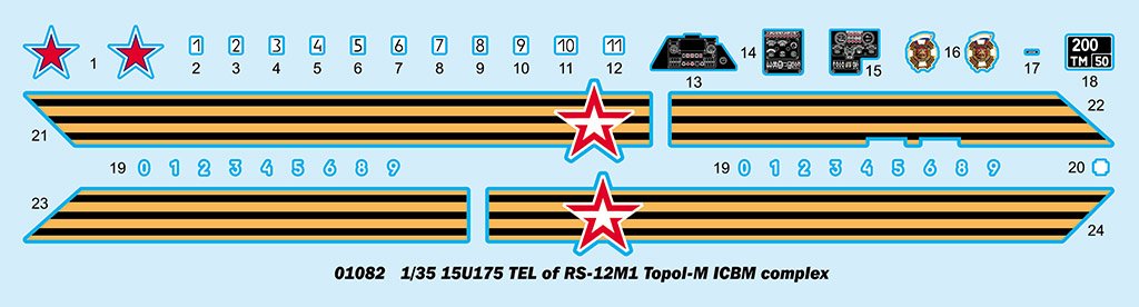 Trumpeter 01082 15U175 TEL of RS-12M1 Topol-M ICBM complex 1/35 – image 25