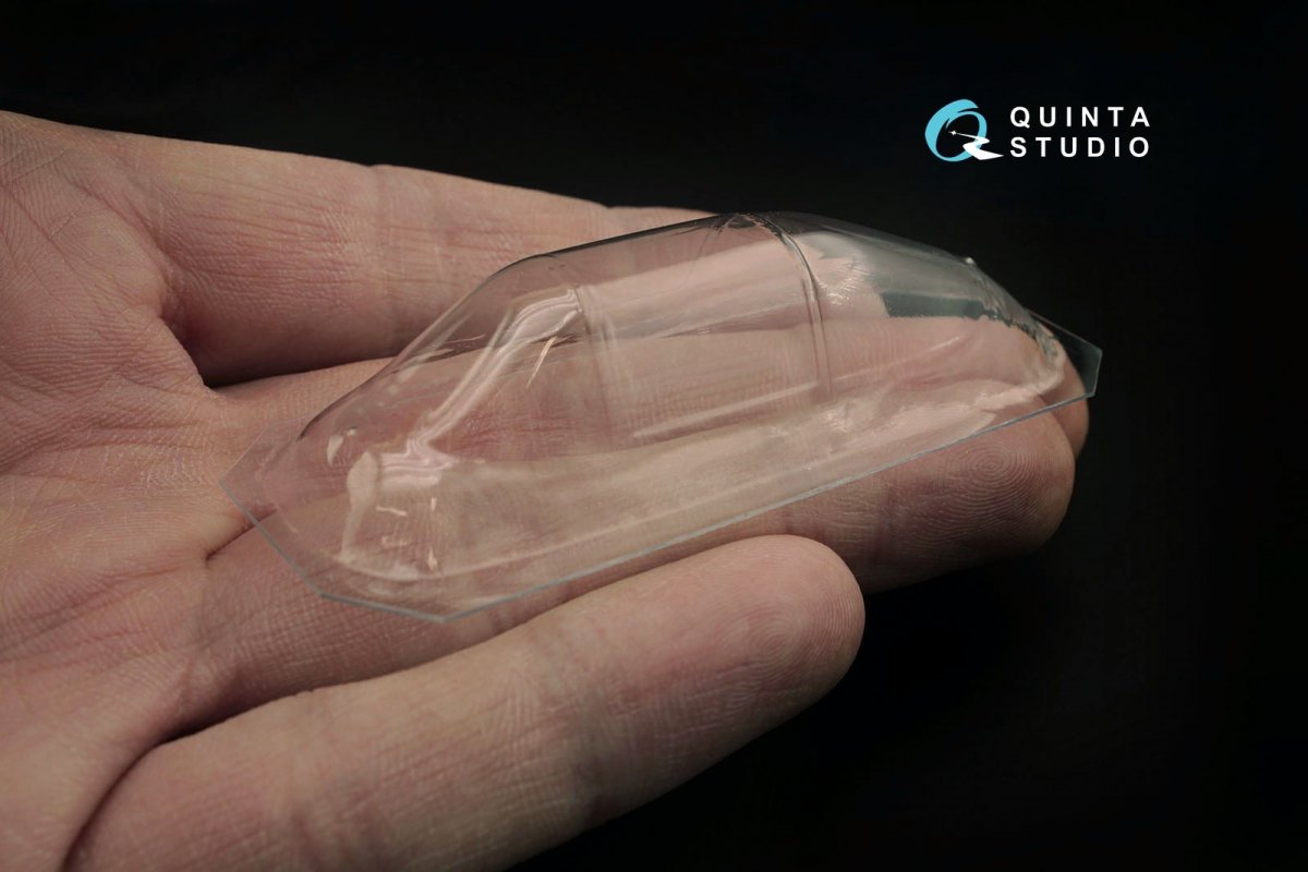 Verrière transparente thermoformée Quinta Studio QC32001 Yak-3, position ouverte et fermée (pour kit Special Hobby) 1/32 – image 2