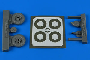 Aires 4823 Macchi Mc.200 - early wheels &amp;amp; paint masks 1/48 ITALERI / TAMIYA