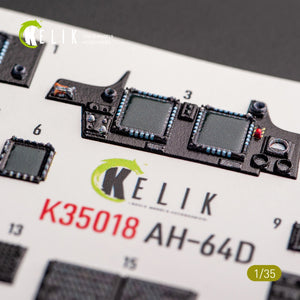 KELIK K35018 AH-64D APACHE INTERIOR 3D DECALS FOR TAKOM KIT 1/35 – zdjęcie 7