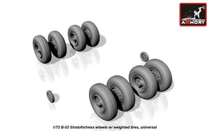 Armory Models AW72316 B-52 Stratofortress wheels w/ weighted tyres 1/72 – immagine 3