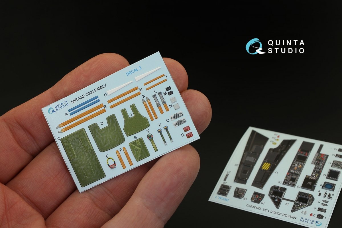 Quinta Studio QD32010 Mirage 2000-5 3D-Printed &amp;amp; coloured Interior on decal paper (for Kitty Hawk kit) 1/32 – immagine 3