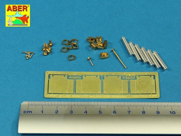 Aber 35L-196 Barrels for British WWI Tank Mk.I Female or 0.303 Vickers gun x 4 8mm Hotchkiss m.1909 x 1 1/35 – immagine 2