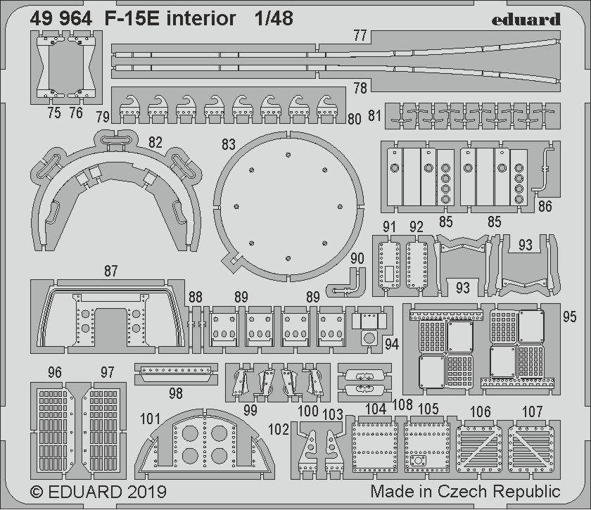Eduard 49964 F-15E interior 1/48 GREAT WALL HOBBY – imagen 2