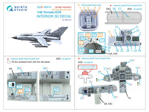 Quinta Studio QDS+48519 Tornado ECR 3D-Printed coloured Interior on decal paper (Italeri) (small version) (with 3D-printed resin parts) 1/48 – zdjęcie 7