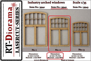 RT-Diorama 35942 Industry arched windows No.: 2 (3 pcs) 1/35