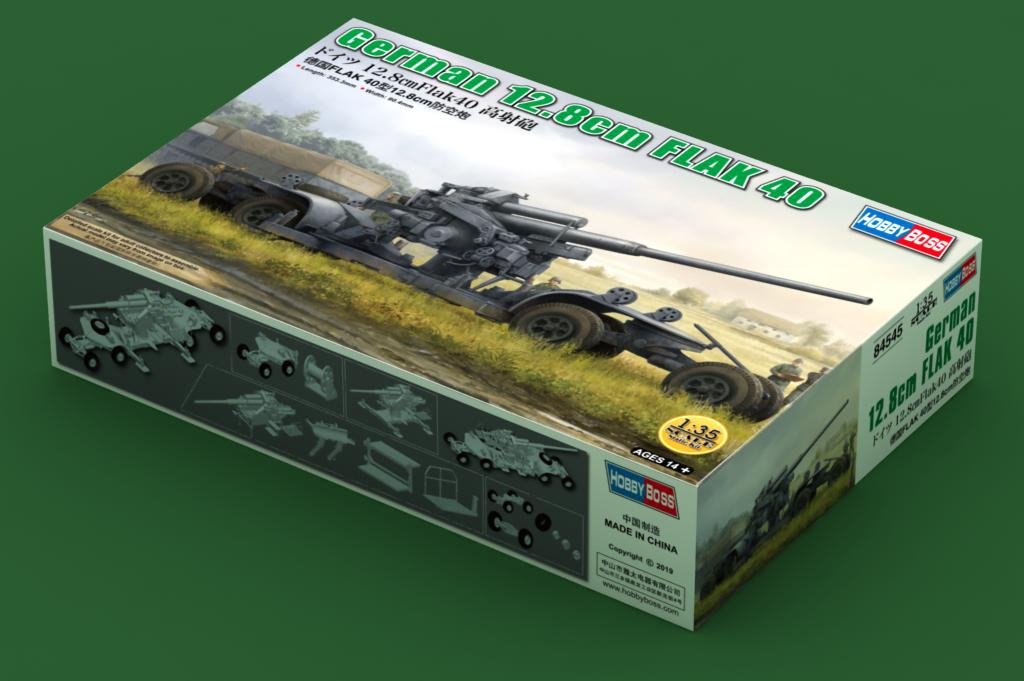 Hobby Boss 84545 Canon antiaérien allemand FLAK 40 de 12,8 cm, échelle 1/35 – image 2