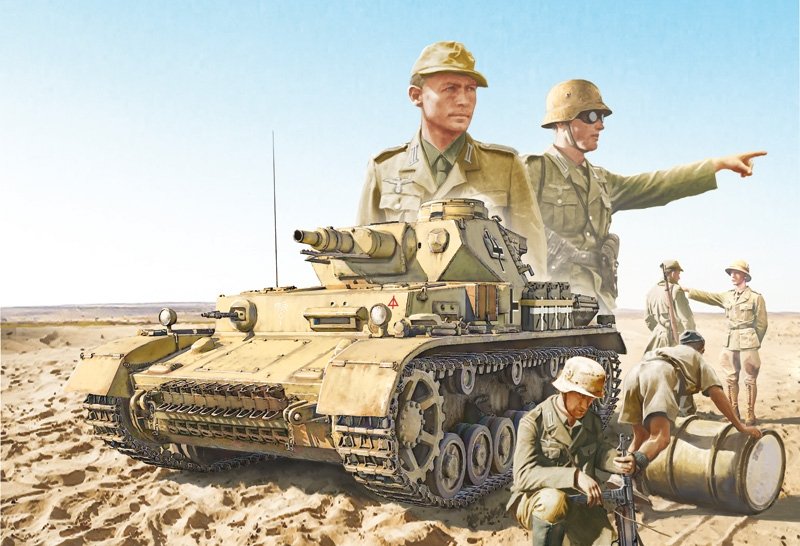 Italeri 6593 Pz.Kpfw.IV F1/F2/G With Afrika Korps Infantry 1/35