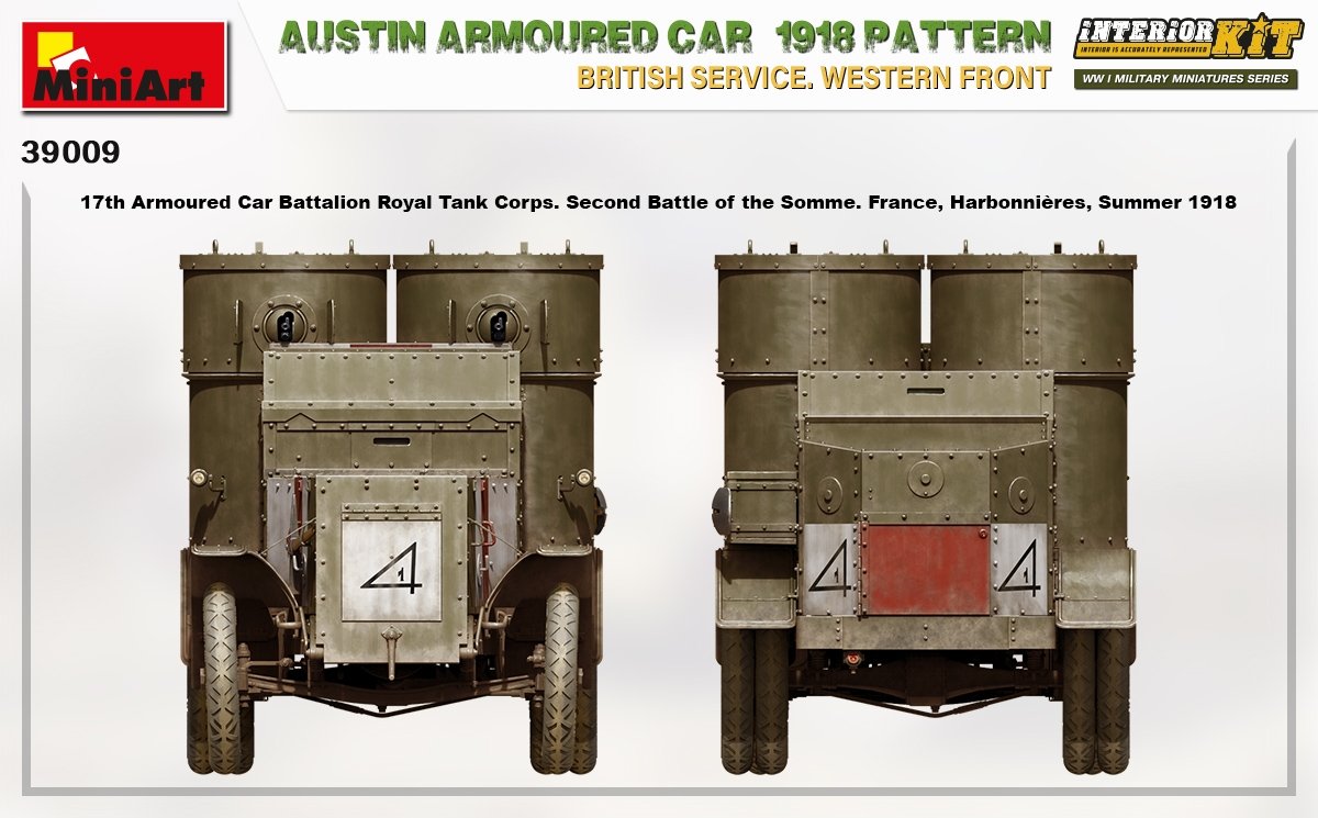 Miniart 39009 AUSTIN ARMOURED CAR 1918 PATTERN. BRITISH SERVICE. WESTERN FRONT. INTERIOR KIT 1/35 – immagine 12