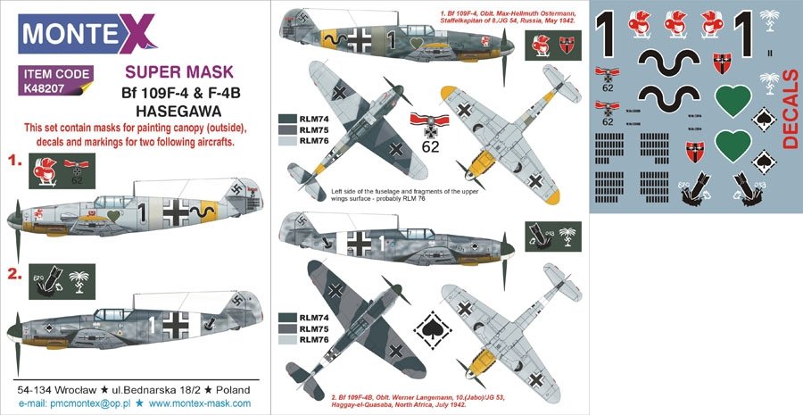 Montex K48207 Bf 109F-4 &amp;amp; F-4B 1/48