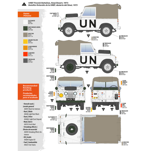 AK Interactive AK35012 LAND ROVER 88 SERIES IIA ROVER 8 1/35 – immagine 18
