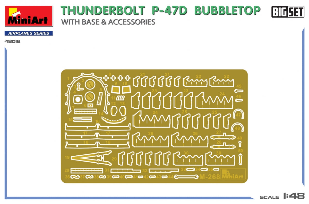 MiniArt 48018 THUNDERBOLT P-47D BUBBLETOP WITH BASE &amp;amp; ACCESSORIES. BIG SET 1/48 – imagen 6