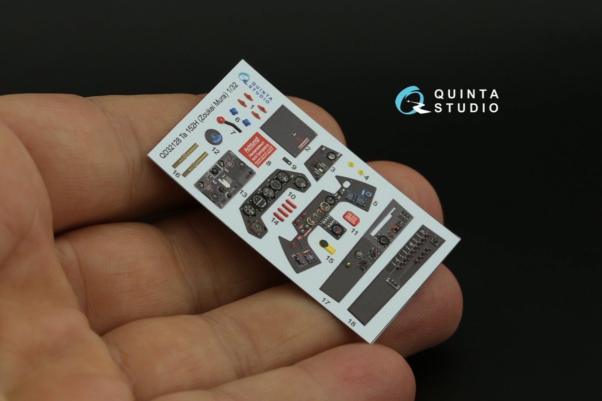Quinta Studio QD32128 Ta 152H 3D-Printed &amp;amp; coloured Interior on decal paper (Zoukei-Mura) 1/32 – Bild 3