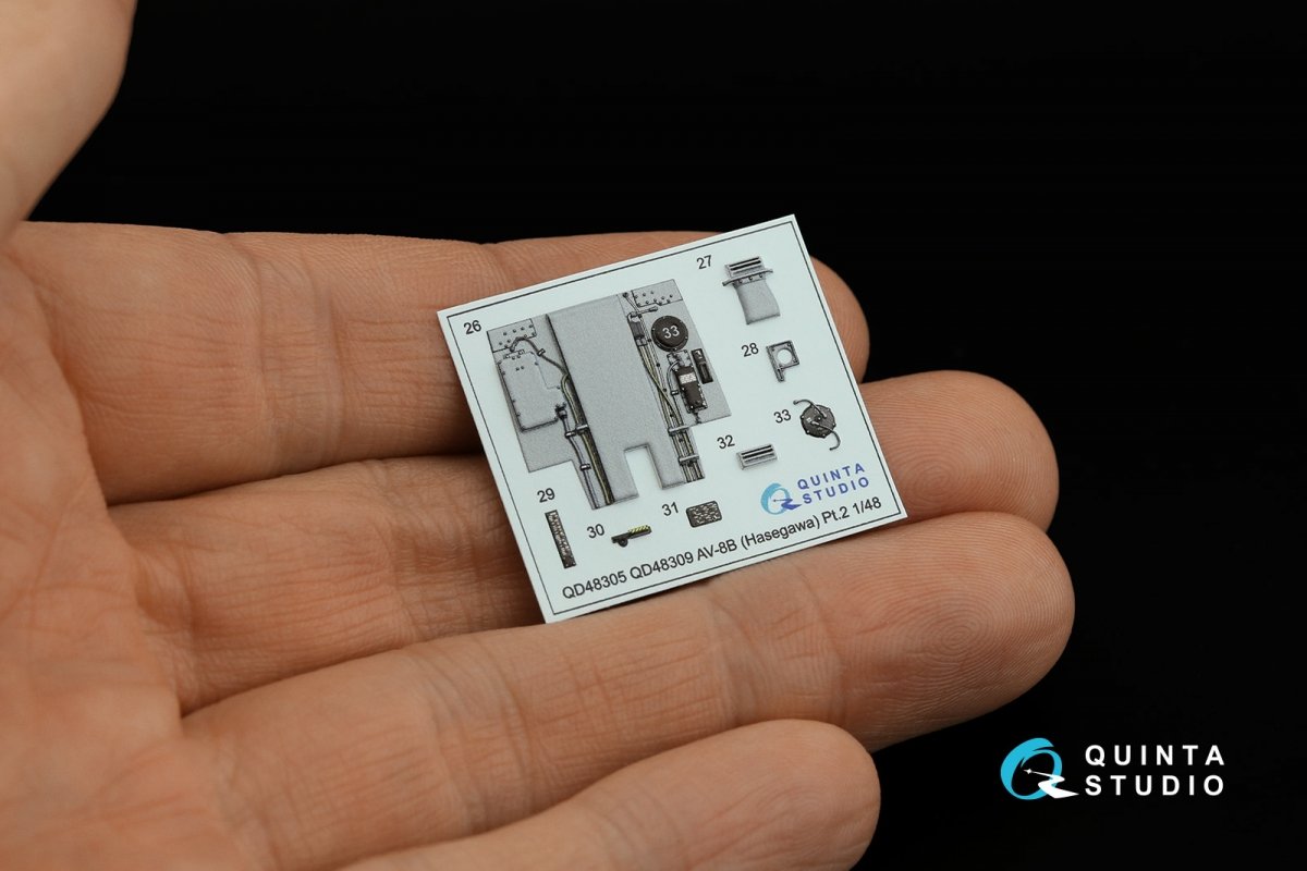 Quinta Studio QD48309 AV-8B Late 3D-Printed &amp;amp; coloured Interior on decal paper (Hasegawa) 1/48 – immagine 8