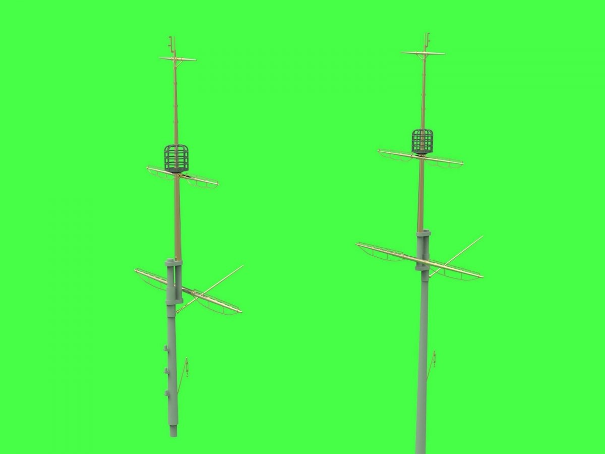 Master SM-350-117 SMS Viribus Unitis - masts, yards and other turned and resin parts set (for Trumpeter kit) 1/350 – immagine 5