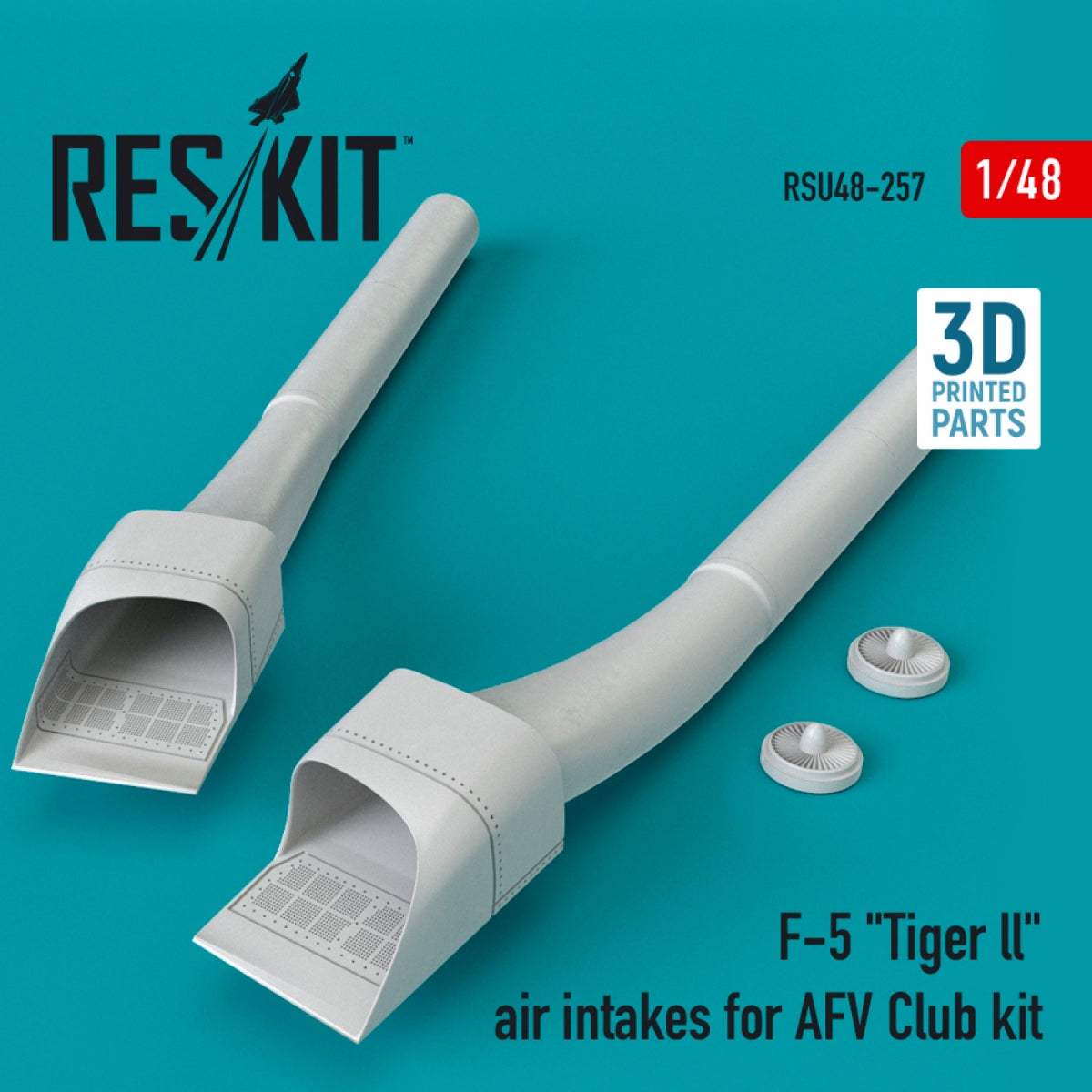 RESKIT RSU48-0257 F-5 &amp;quot;TIGER LL&amp;quot; AIR INTAKES FOR AFV CLUB KIT (3D PRINTED) 1/48