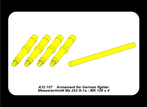 Aber A32107 Armament for german fighter Me 262 A-1a 1/32 – Bild 6
