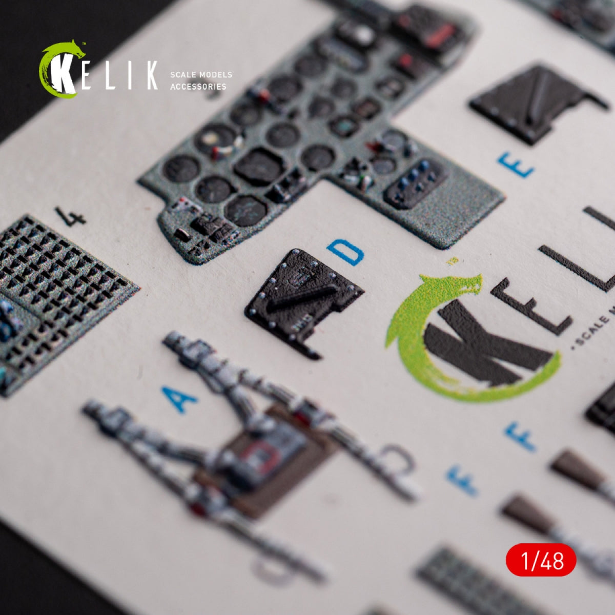 KELIK K48102 Mig-29AS - interior 3D decals for Academy kit 1/48 – Bild 3
