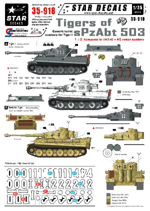 Star Decals 35-918 Tigers of sPzAbt 503 1 1/35