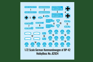 Hobby Boss 82924 German Kommandowagen of BP-42 1/72 – immagine 6