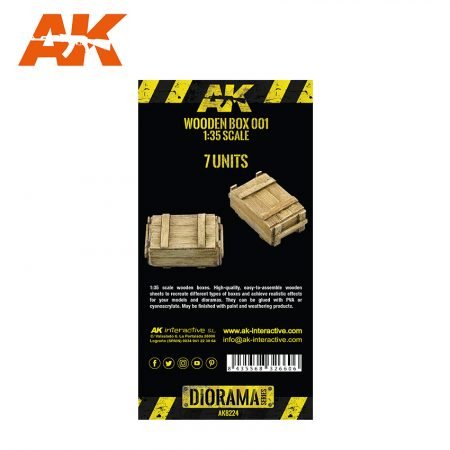 AK Interactive AK8224 LASER CUT WOODEN BOX 001 (7 UNITS) – Bild 3